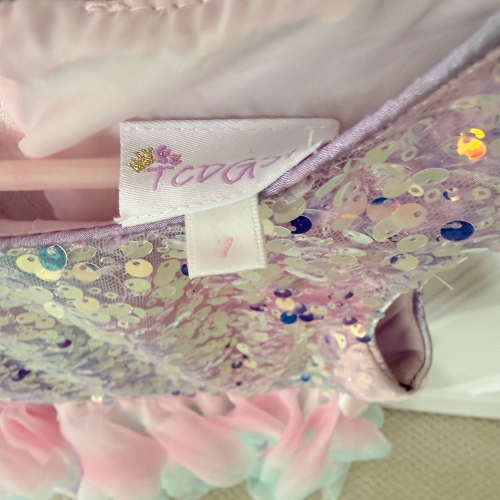 Sparkling Pastel Sequin Tulle Dress - Picture 3 of 3